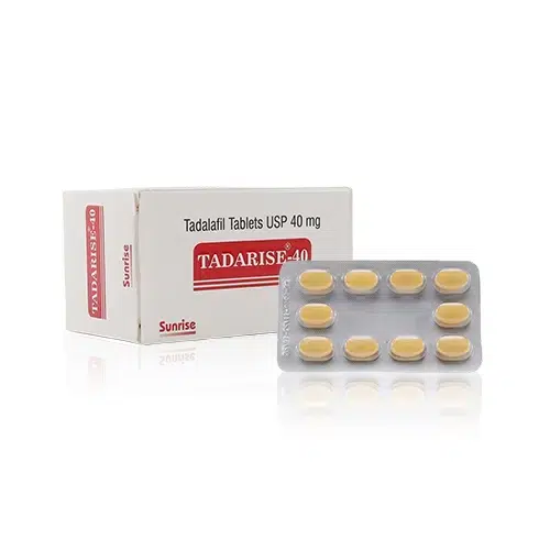 Tadarise-40犀利士學名藥40mg盒裝與錠劑實拍圖