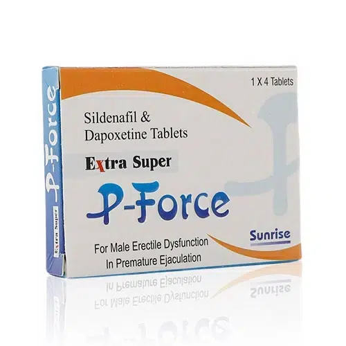 必利吉(藍P)Extra Super P-Force 雙效藥品藍白橘色外盒正面