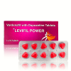 雙效樂威壯 Levifil Power 80mg 外盒與10顆紅色藥錠