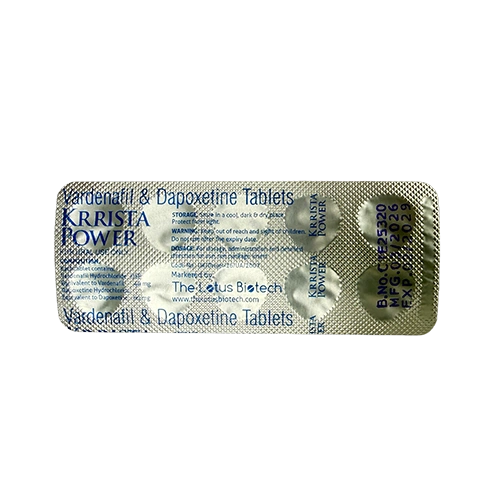 雙效樂威壯 Krrista Power 100mg 鋁箔藥板背面