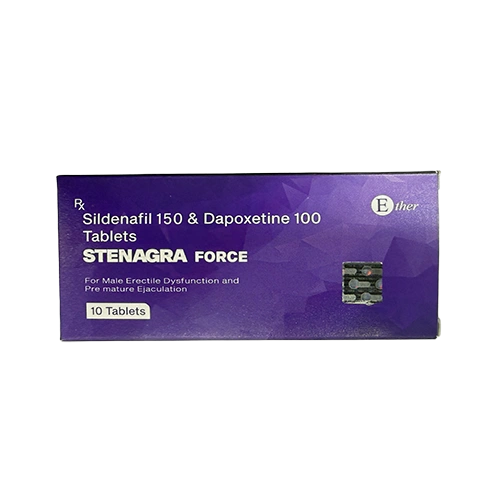 超級雙效威而鋼紫鑽 Stenagra Force 250mg 外盒正面