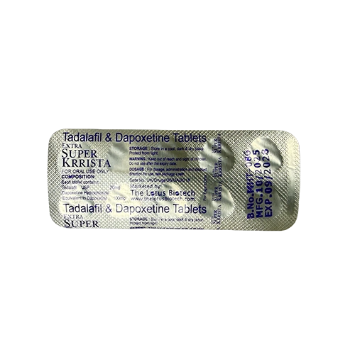 超級雙效必利勁 Extra Super Krista 120mg 鋁箔藥板背面
