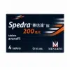 賽倍達 Spedra 200mg 藥盒正面，Menarini 黑藍色包裝，適用於商品展示圖片